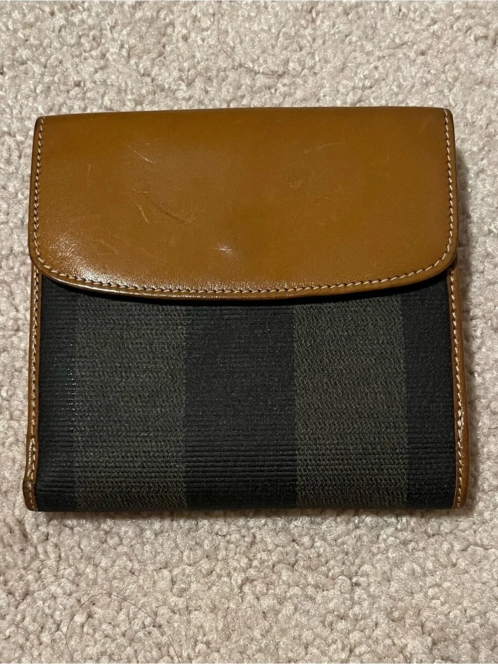 Fendi Penguin Stripe Double Sided Bi-Fold Wallet
